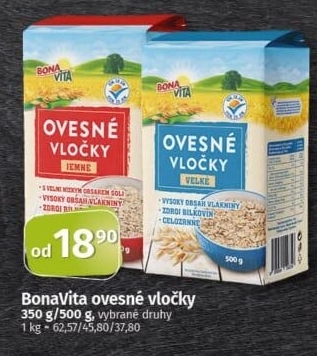 Ovesné vločky Bonavita