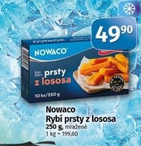 Rybí prsty z lososa předsmažené mražené Nowaco