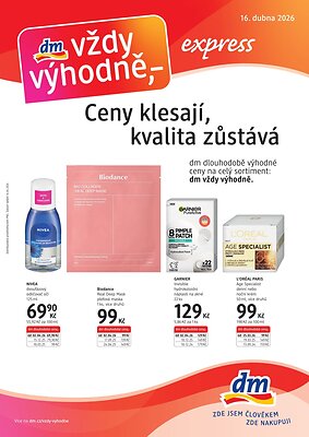 akční leták dm drogerie 16.4.2026-20.5.2026