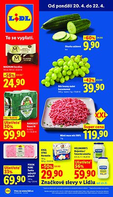 akční leták Lidl 20.4.2026-22.4.2026