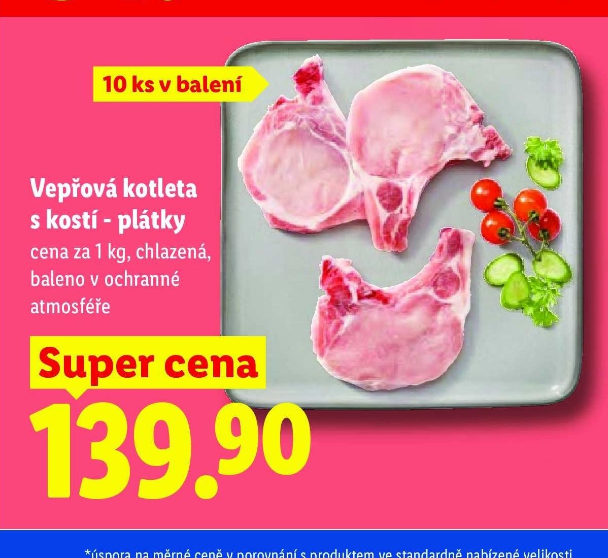 Vepřová kotleta s kostí - plátky