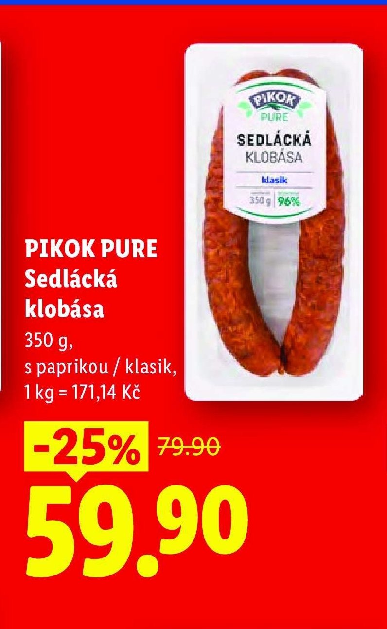 PIKOK PURE Sedlácká klobása
