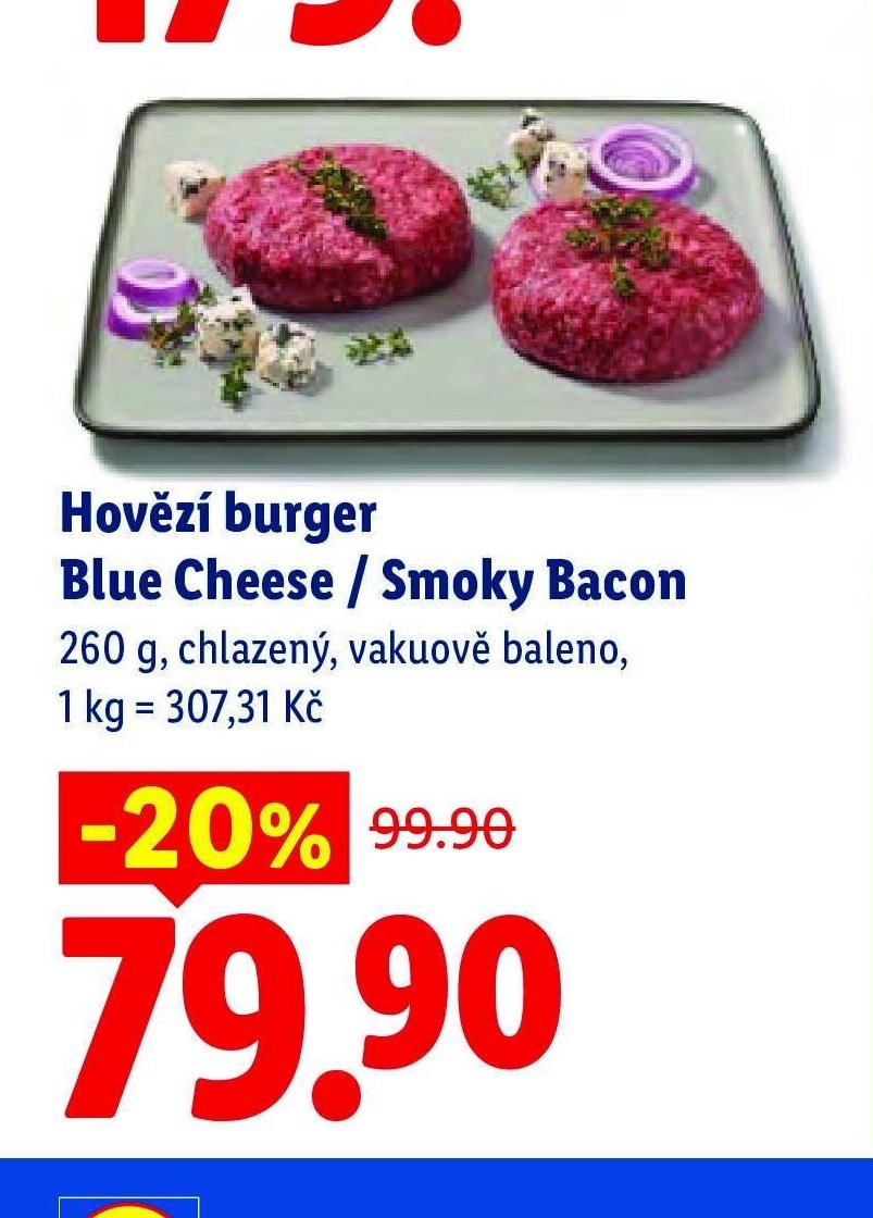 Hovězí burger Blue Cheese / Smoky Bacon