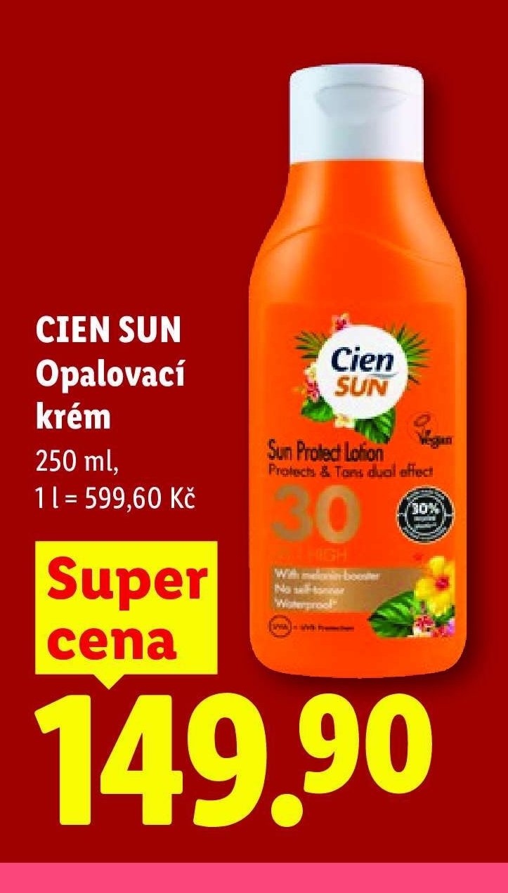 CIEN SUN Opalovací krém