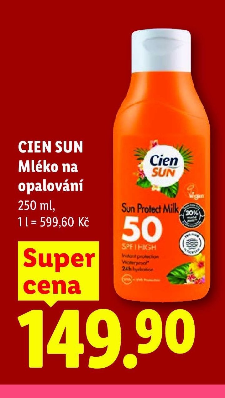 CIEN SUN Mléko na opalování