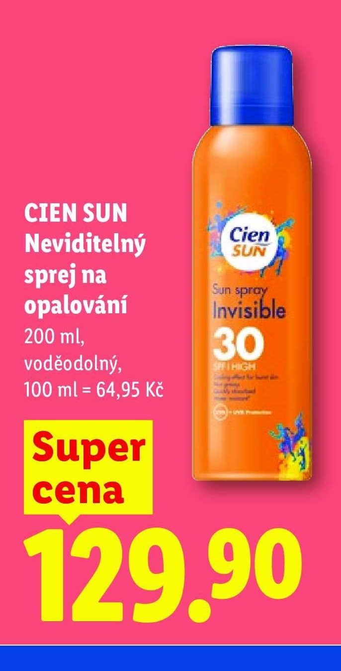 CIEN SUN Neviditelný sprej na opalování