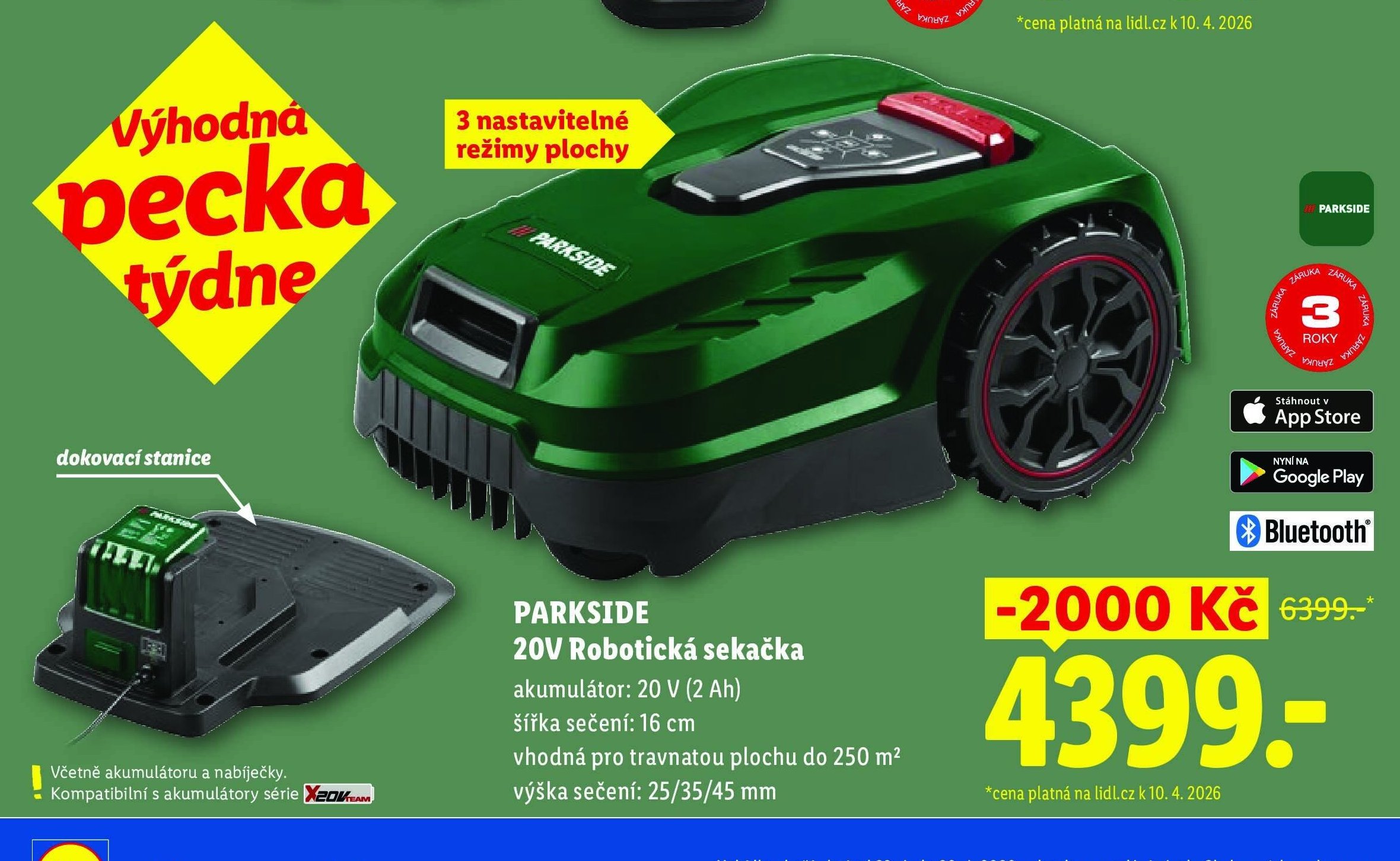 PARKSIDE 20V Robotická sekačka