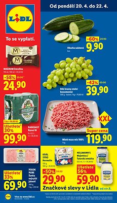 akční leták Lidl 20.4.2026-22.4.2026