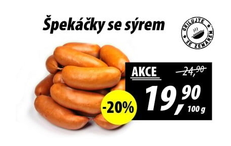 Špekáčky se sýrem vázané