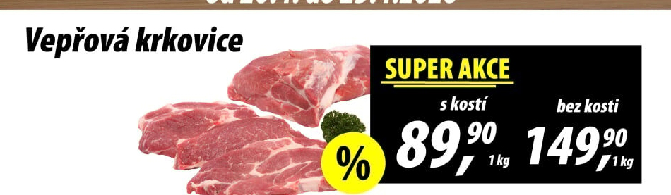 Vepřová krkovice s kostí