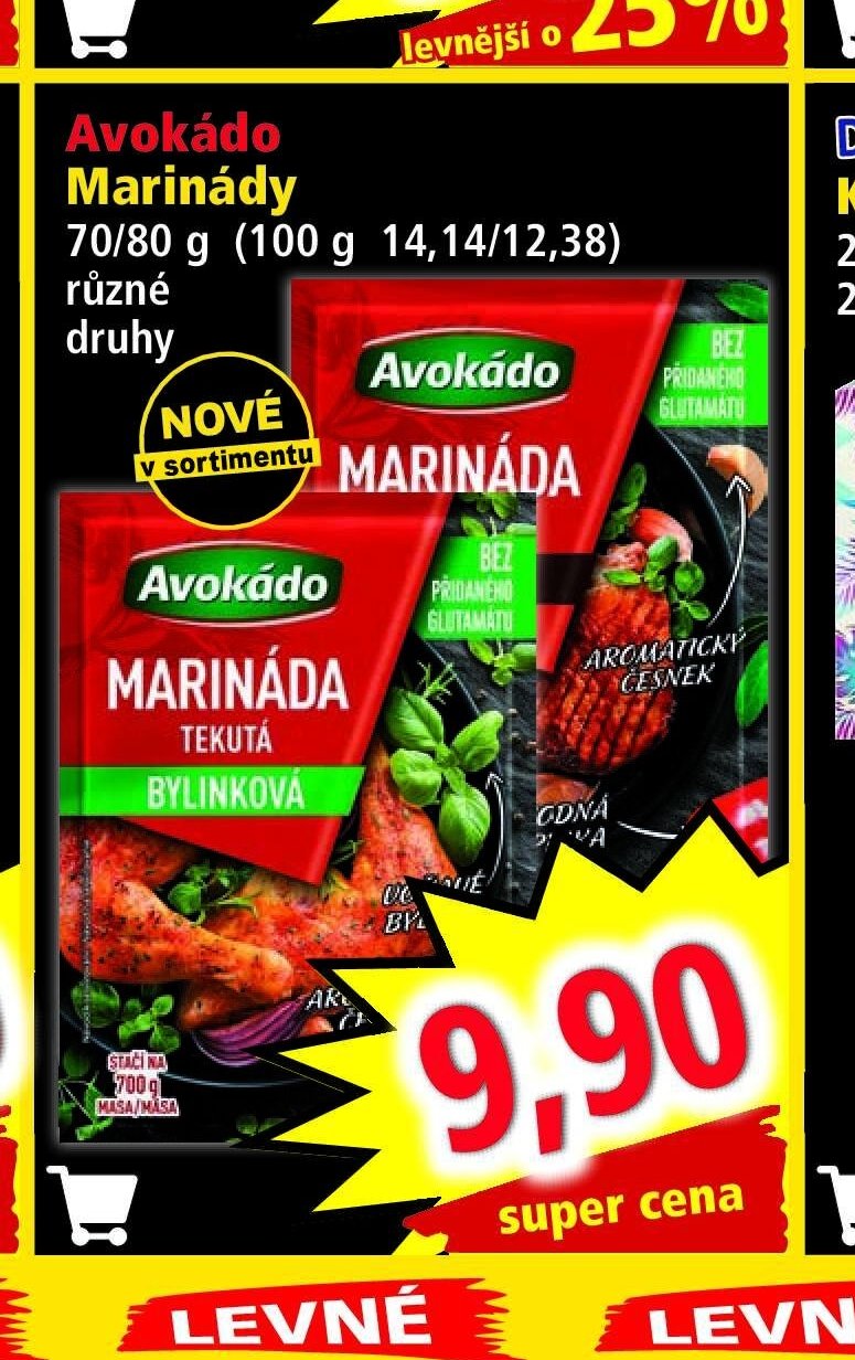 Avokádo Marinády