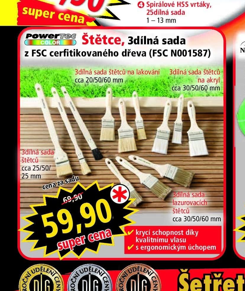 Štětce, 3dílná sada