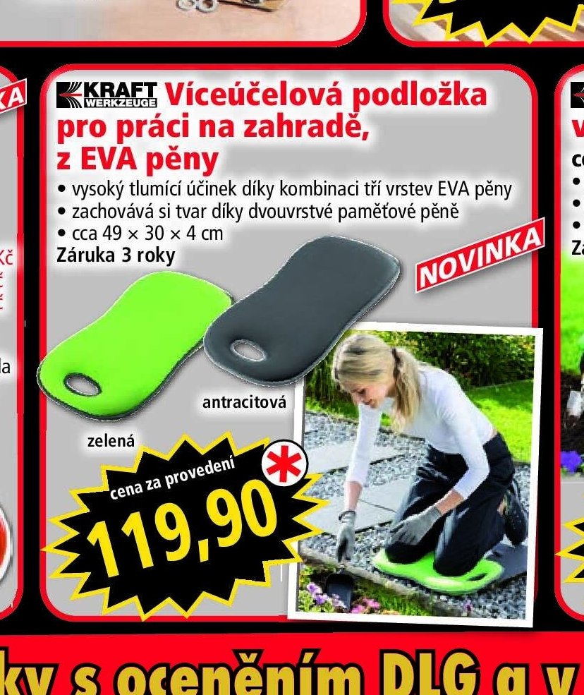 Víceúčelová podložka pro práci na zahradě