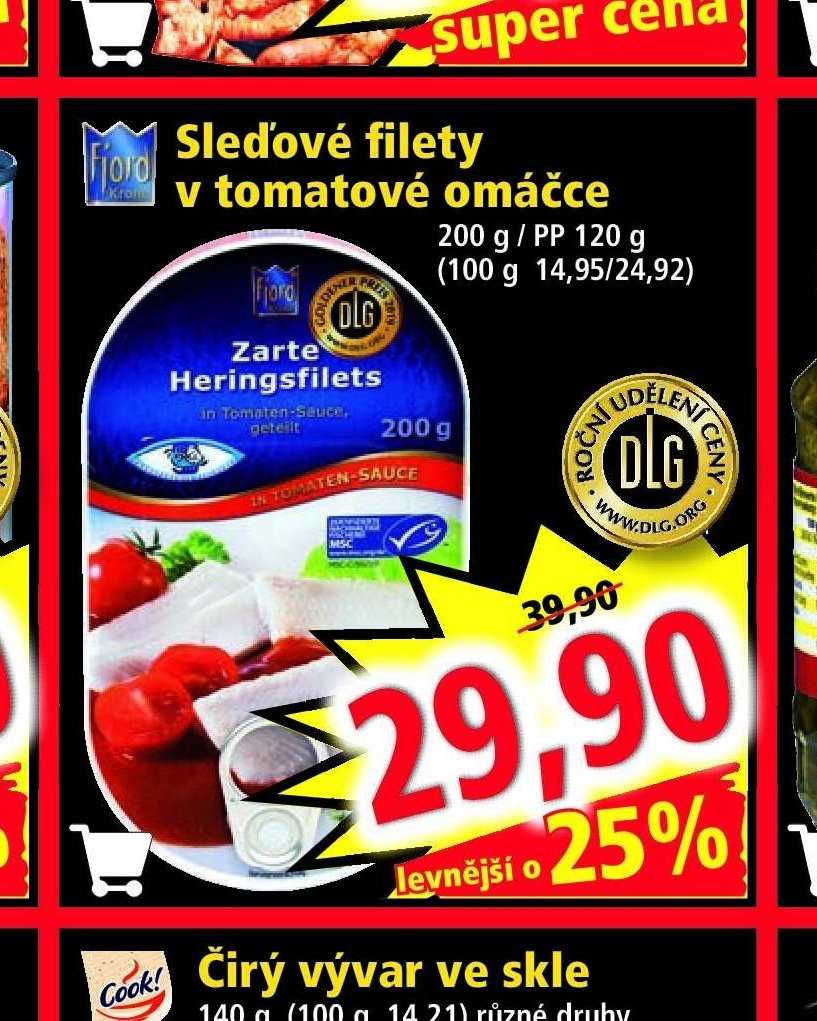 Sledové filety v tomatové omáčce