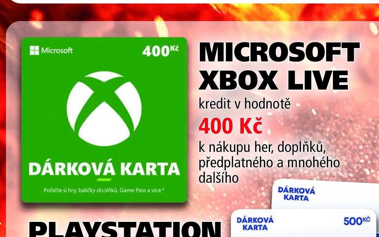 Microsoft Xbox Live dárková karta