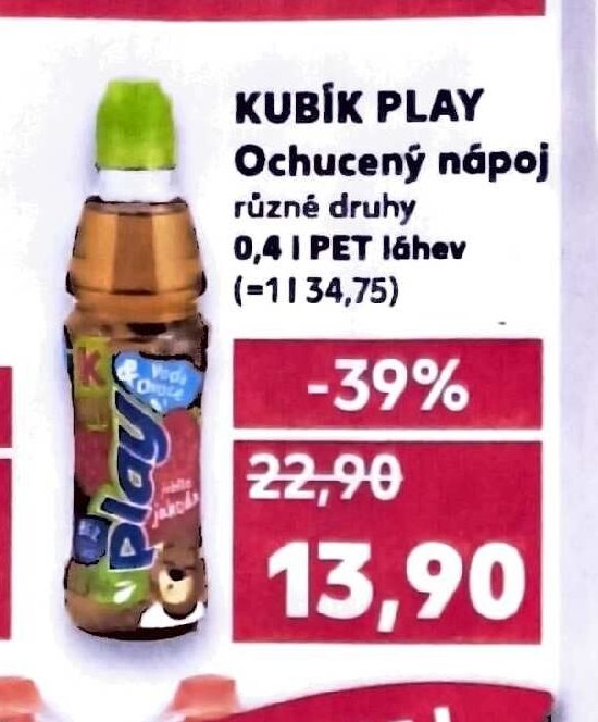 KUBÍK PLAY Ochucený nápoj