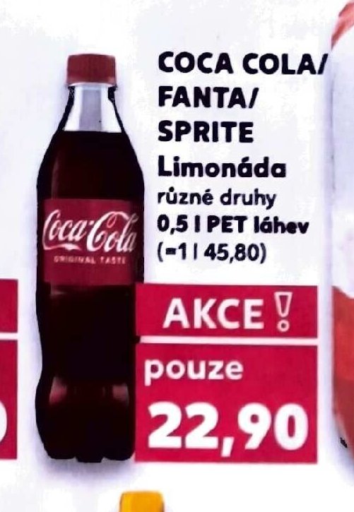 COCA COLA/FANTA/SPRITE Limonáda