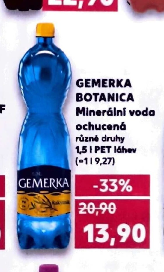 GEMERKA BOTANICA Minerální voda ochucená