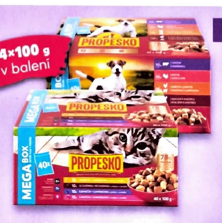 PROPESKO Kapsičky pro kočky/psy 40x100 g