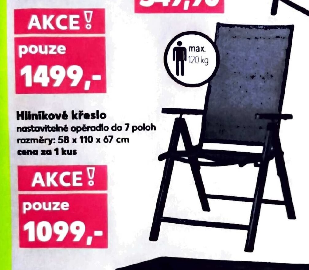 Hliníkové křeslo