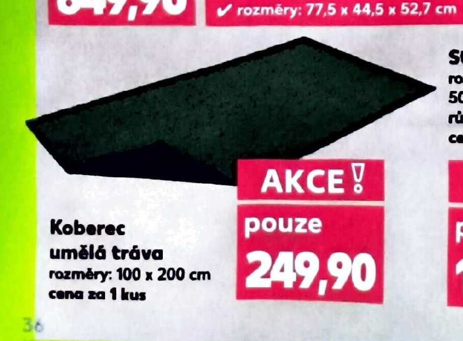 Koberec umělá tráva