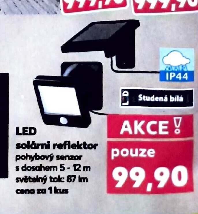 LED solární reflektor