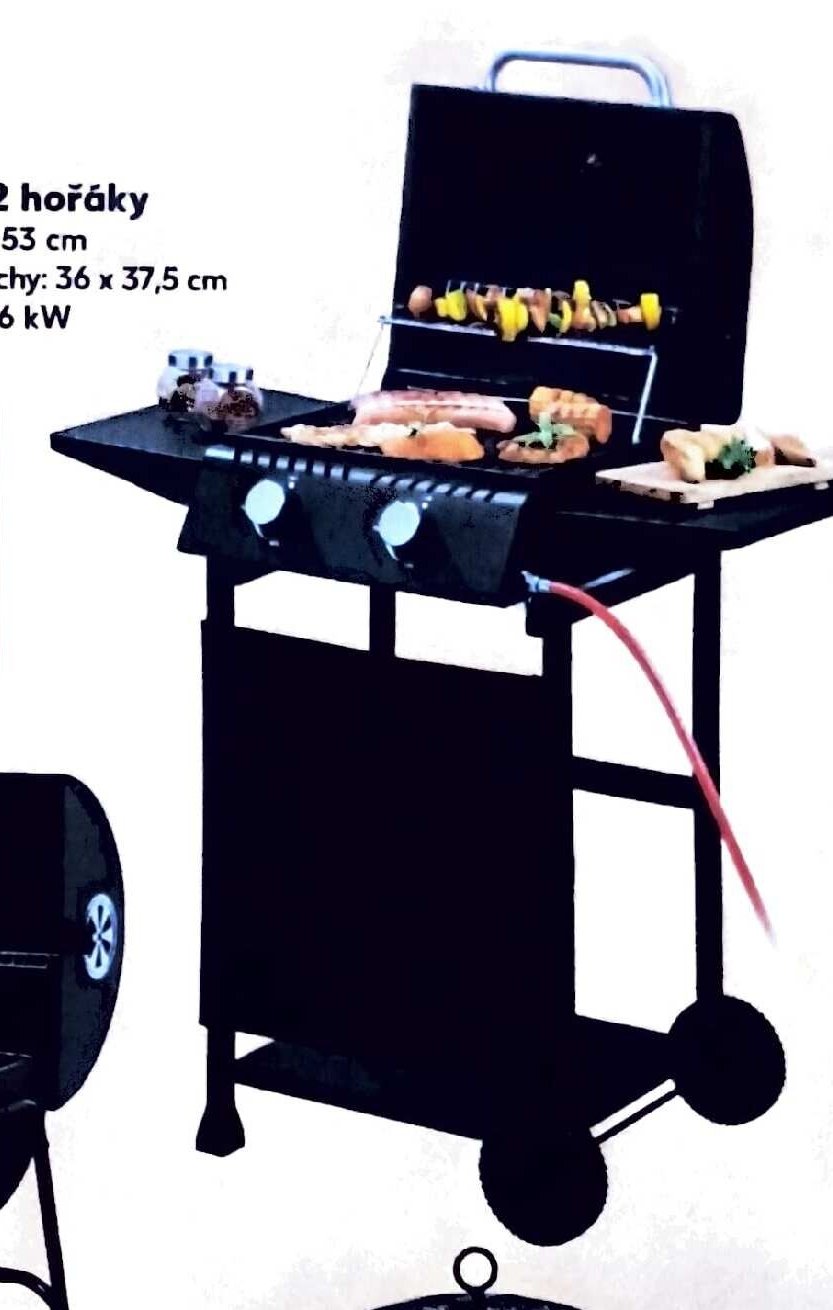 Plynový gril se 2 hořáky