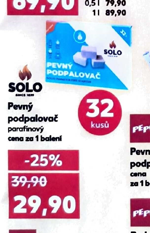 Pevný podpalovač