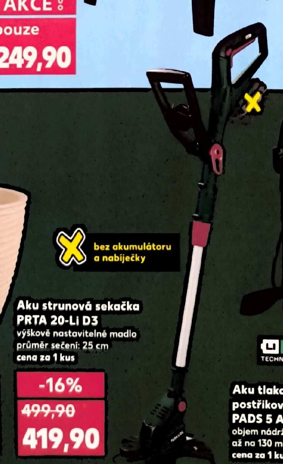 Parkside Aku strunová sekačka PRTA 20-Li D3