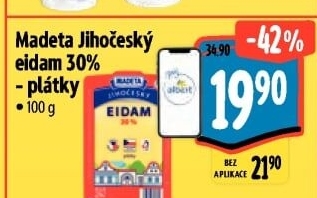Sýr Eidam Jihočeský 30% Madeta