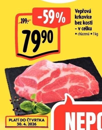 Vepřová krkovice bez kosti