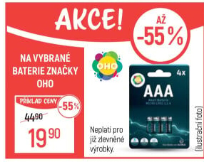 Baterie alkalické OHO