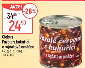 Fazole s kukuřicí a rajčatovou omáčkou Globus