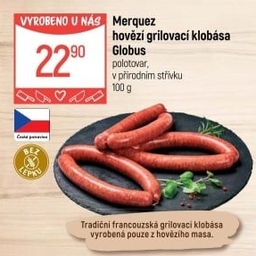 Klobása hovězí Merquez Globus
