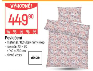 Krepové povlečení Prego Home