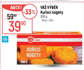 Kuřecí nugetky smažené mražené Váš Výběr