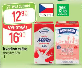 Mléko trvanlivé Pragolaktos - 3,5% plnotučné