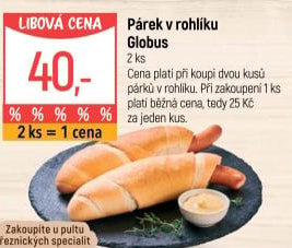 Párek v rohlíku Globus