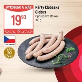 Párty klobása Globus