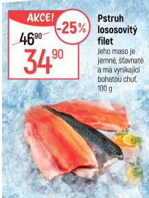 Pstruh lososovitý filety