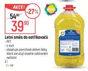 Směs do ostřikovačů letní OHO