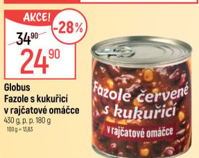 Fazole s kukuřicí a rajčatovou omáčkou Globus