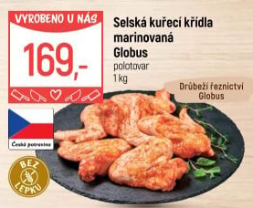 Selská kuřecí marinovaná křídla Globus