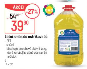 Směs do ostřikovačů letní OHO