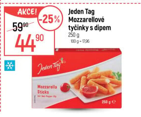 Tyčinky mozzarelové mražené Jeden Tag