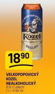 Nealkoholické pivo Velkopopovický Kozel