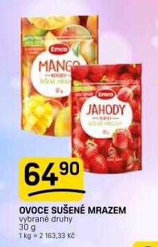 Ovoce sušené mrazem Emco