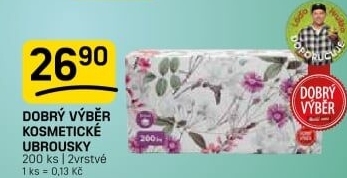 Papírové kapesníčky 2vrstvé Dobrý Výběr - box