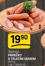 Párečky s telecím masem Steinex