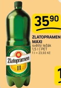 Pivo světlý ležák 11° Zlatopramen